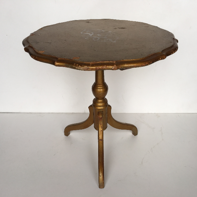 TABLE, Side Table - Gold Round (50 x 51cmH)